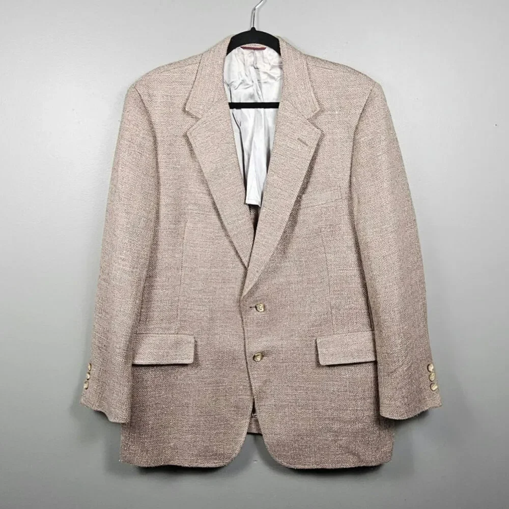 Graham & Gunn Mens‎ 44 Tweed Blazer Sport Coat Vintage 70s Multicolor Tweed